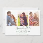 Minimal Green Merry Almost Married Save the Date シーズンカード (裏面)