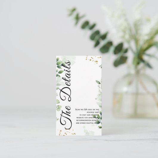 Minimal Greenery Enclosure Card Invitation エンクロージャーカード (スタンド正面)