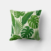 Minimal Greenery Leaves Botanical Throw Pillow クッション (裏面)