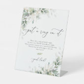 Minimal Greenery Put A Ring On It Sign 台座サイン (正面)