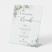 Minimal Greenery Signature Drinks Sign 台座サイン (正面)