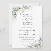 Minimal Greenery Wedding Save The Date セーブザデート (正面)
