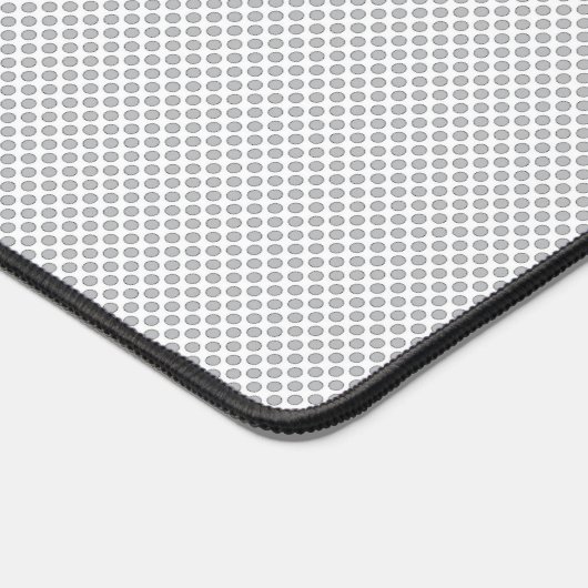 Minimal Grey Polka Dot Pattern デスクマット (コーナー)