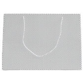 Minimal Grey Polka Dot Pattern  ラージペーパーバッグ (正面)