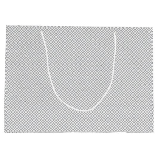 Minimal Grey Polka Dot Pattern ラージペーパーバッグ (裏面)