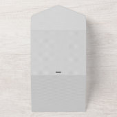 Minimal Grey Polka Dot Wedding Invite| オールインワン招待状 (外側)