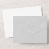 Minimal Grey Polka Dot Wedding Invite| オールインワン招待状 (裏面)