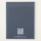 Minimal Grey White Dumbbell Motto Workout Schedule プランナー手帳 (裏面)