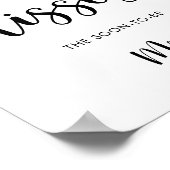 Minimal Guess How Many Kisses Bridal Shower Game  ポスター (角)