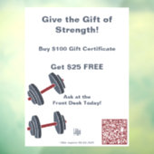 Minimal Gym All Year Gift Certificate Promotion ウィンドウサイン (シート3)
