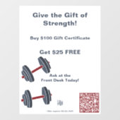 Minimal Gym All Year Gift Certificate Promotion ウィンドウサイン (シート)
