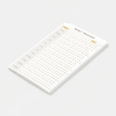 Minimal Habit Tracker Beige Grid Design ポストイット (アングル)