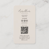 Minimal Hair Stylist Beauty Salon Spa White Sand 名刺 (裏面)