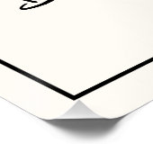 Minimal Hand Drawn “Drinks Menu” Wedding Bar ポスター (コーナー)