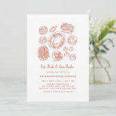 Minimal Handdrawn Friendsgiving Dinner Fall 招待状 (スタンド正面)