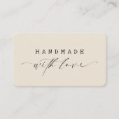 Minimal Handmade with Love Script カスタムロゴ 名刺 (正面)