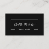 Minimal Handwriting Black QR Code 名刺 (正面)