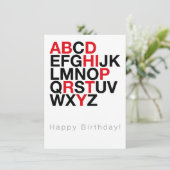Minimal Happy Birthday Card – Modern Typography 招待状 (スタンド正面)