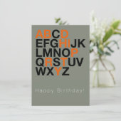 Minimal Happy Birthday Card – Modern Typography 招待状 (スタンド正面)