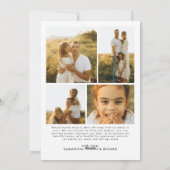 Minimal Happy Holidays Script Family 10 Photos シーズンカード (裏面)