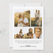 Minimal Happy Holidays Script Family 10 Photos シーズンカード (裏面)