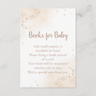 Minimal Heart Books for Baby Card – Blush Pink エンクロージャーカード