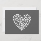 Minimal Heart Circles – White Gradient on Dark  招待状 (正面)