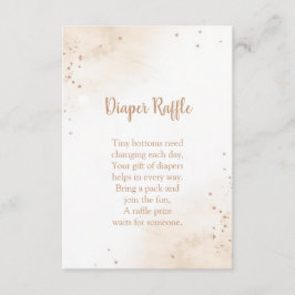 Minimal Heart Diaper Raffle Card – Modern Blush エンクロージャーカード