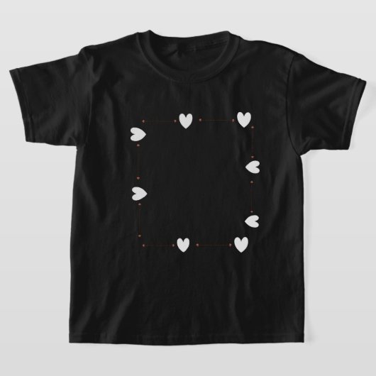 Minimal Heart Kids T-Shirt – Cute Love Design Tシャツ (レイダウン)