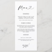 Minimal Heart Menu Card Reception Formal Dinner  メニュー (正面)