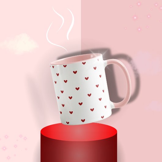Minimal Heart Pattern Mug | Soft Pink Giftable Cup マグカップ