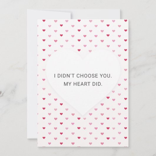 Minimal Heart Pattern Valentine's Day Card (正面)