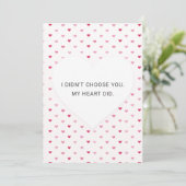 Minimal Heart Pattern Valentine's Day Card (スタンド正面)