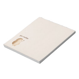 Minimal Hedgehog “You Matter” Notepad ノートパッド