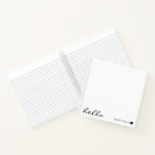 Minimal Hello Modern Heart Design ノートブック (内部)