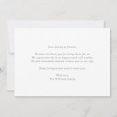 Minimal Hello World Baby Photo Announcement Card 招待状 (裏面)