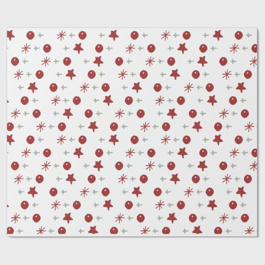 Minimal Holiday Cheer Pattern ラッピングペーパー (フラット)