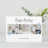 Minimal holiday photo collage シーズンカード (スタンド正面)