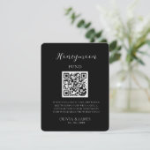 Minimal Honeymoon Fund Request QR Code Card エンクロージャーカード (スタンド正面)