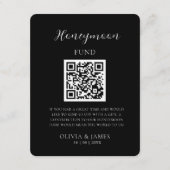 Minimal Honeymoon Fund Request QR Code Card エンクロージャーカード (正面)