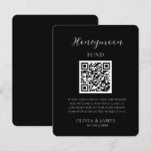 Minimal Honeymoon Fund Request QR Code Card エンクロージャーカード (正面/裏面)
