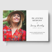 Minimal In Loving Memroy Photo Remembrance ゲストブック (正面)