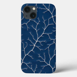 Minimal Indigo Branch iPhone Case Look iPhone 13ケース