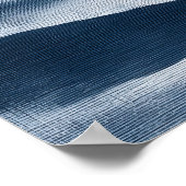 Minimal Indigo Layered Landscape Art ポスター (角)