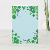 Minimal irish clover hat カード (裏面)