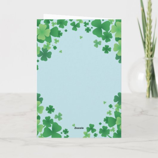 Minimal irish clover hat カード (裏面)