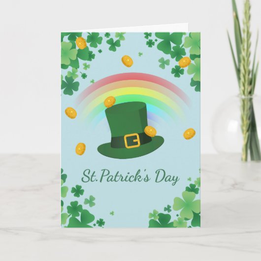 Minimal irish clover hat カード (正面)