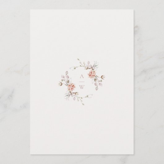Minimal Ivory Wedding Details Card 招待状 (裏面)