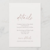 Minimal Ivory Wedding Details Card 招待状 (正面)