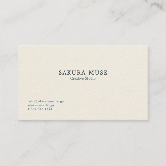 Minimal Japanese Business Card  名刺 (正面)